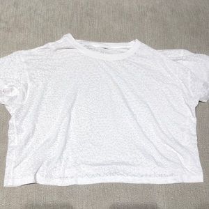 Lululemon white crop tee